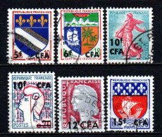 Réunion  - 1961 - Tb De France Surch - N° 346A/346B/349/349A/350/350A - Oblit - Used - Used Stamps