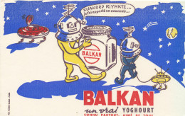 BU 2713   BUVARD  - BALKAN  UN VRAI YOGHOURT      ( 21,50 Cm X 13,50 Cm) - Produits Laitiers