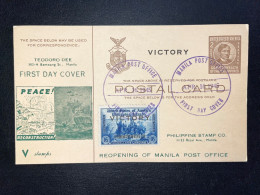 CARTE FDC USA PHILIPPINES MANILA 1945 / VICTORY - Filippijnen