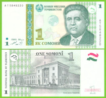 TAJIKISTAN 1 SOMONI 1999 P-14A UNC - Tagikistan