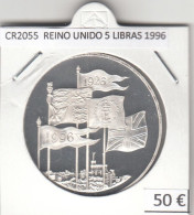 CR2055 MONEDA REINO UNIDO 5 LIBRAS 1996 PLATA - 5 Pounds