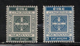 IRELAND Scott # 85-6 MH - Cross Of Cong & Chalice - Neufs