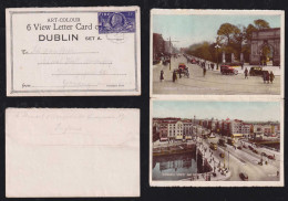 Irland Eire 1948 Art Colour Lettercard DUBLIN X SCHWÄBISCH HALL Germany - Lettres & Documents