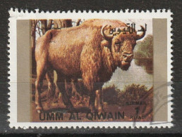 Umm Al Qiwain 1972 Animali Selvaggi - Wild Animals European Bison (Bos Bonasus) Bisonte Europeo CTO - Koeien