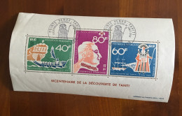 Polynésie Bicentenaire De La Découverte De Tahiti Bloc Feuillet N°1 Oblitéré Used - Cote 180E - Blocs-feuillets