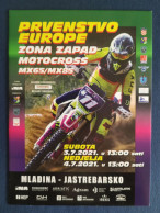Croatia Hrvatska 2021 Jastrebarsko Motocross MX65 MX85 European Championship Zone West Motorbikes Stationery & Postmark - Motorbikes