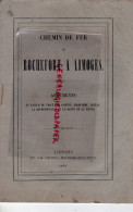 17- ROCHEFORT A LIMOGES -87- CHEMIN DE FER -RARE TRACE SAINTES -ANGOULEME-RUELLE-LA ROCHEFOUCAULD-1860 NAPOLEON-GARE - Documenti Storici