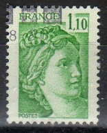 FR.1977.... - N° 2058 -  " SABINE DE GANDON " 1 T  10 Vert Dentelé-oblitéré Circulaire-1 Bande Phospho - 1977-1981 Sabine De Gandon