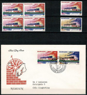 Denmark 1973,  Norden (Nordic Issue).  Set Of 2 On FDC And MNH(**) And 70 ø Block Of 4 MNH (**). - Altri & Non Classificati