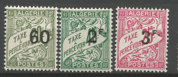 ALGERIE TAXE N° 12 à 14 NEUF* AVEC OU TRACE DE CHARNIERE   / Hinge / MH - Postage Due