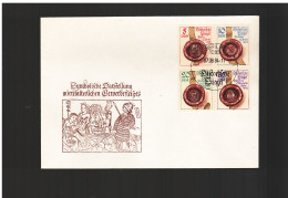 DDR - 7 8 1984 FDC VIERERBLOCK HISTORICHE SIEGEL - 1981-1990