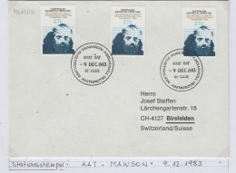 AAT Antarctic Treaty Consultative Meeting Canberra 1v (3x) FDC Ca Mawson 9.12.1983 (AS153B - FDC