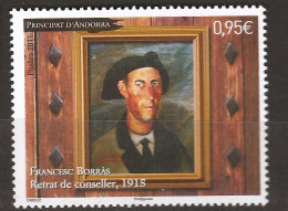 Andorre Français 2011 N° 708 ** Art, Tableau, Francesc Borràs, Oeuvre, Portrait De Conseiller, Tricorne, Conseil Général - Neufs