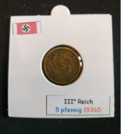 Pièce De 5 Reichspfennig De 1936D - 5 Reichspfennig