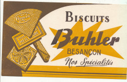 BU 2728   BUVARD  -  BISCUITS BUHLER  BESANCON   ( 21,00 Cm X 12,50 Cm) - Cake & Candy