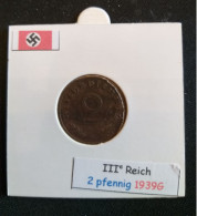 Pièce De 2 Reichspfennig De 1939G (Karlsruhe) - 2 Reichspfennig