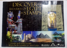 Egypt 2004, Treasures Of Egypt Booklet 30 Stamps With The TuT Musk Stamp Of 22 K Genuine Gold Of 10 POUND, Dolab - Altri & Non Classificati