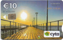 Cyprus - Cyta (Chip) - Limassol Molos Promenade (With Notch), 03.2017, 10€, 50.000ex, Used - Chypre