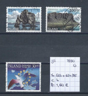 (TJ) IJsland 1990 - YT 683 + 684/85 (gest./obl./used) - Used Stamps