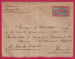 ENTIER 10C PANTHERE BRAZAVILLE CONGO FRANCAIS POUR PARIS 1913 LETTRE - Lettres & Documents