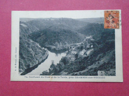 CPA  CONFLUENT DU CHER ET DE LA TARDE PRES CHAMBON SUR VOUEIZE  VOYAGEE 1914 TIMBRE - Chambon Sur Voueize