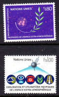 UNITED NATIONS GENEVA - 1982 SPACE EXPLORATION CONFERENCE SET (2V) FINE MNH ** SG G109-G110 - Unused Stamps