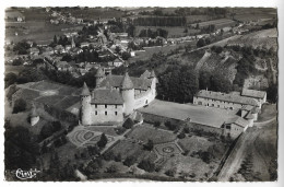 CPSM 38 VIRIEU-SUR-BOURBRE Vue Aérienne - Au 1er Plan, Le Vieux Château - Virieu