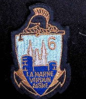 écusson, Militaria, 6 E Régiment Du Génie, La Marne, Verdun, Aisne - Patches