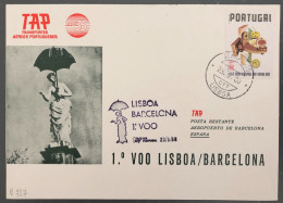 Portugal, Premier Vol Lisbonne, Barcelone 23.5.1980 - (B1450) - Briefe U. Dokumente