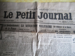 Presse/Le PETIT JOURNAL / Clermont-Ferrand/Le Führer Et Le Duce , Anniversaire Du Pacte D'Acier./25 Mai 1944   VJ152 - Le Petit Journal