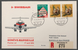 Suisse, Premier Vol Genève, Marseille 1.4.1979 - (B1548) - Erst- U. Sonderflugbriefe