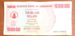 ZIMBABWE 10000000 Dolars - Zimbabwe