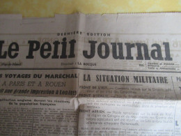 Presse/ LE PETIT JOURNAL/ Clermont-Ferrand/Les Voyages Du Maréchal à Paris Et à Rouen/18 Mai 1944   VJ165 - Le Petit Journal