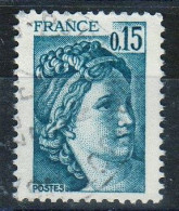 FR.1977.....- N° 1966 - " SABINE DE GANDON "  15 C Vert-bleu* - Dentelé - Oblitéré Ciirculaire - 1977-1981 Sabine De Gandon