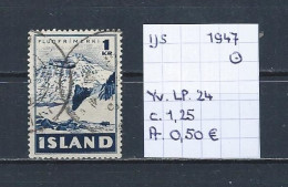 (TJ) IJsland 1947 - YT LP. 24 (gest./obl./used) - Airmail