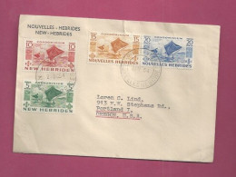 Lettre De 1954 Pour Les EUAN - YT N° 144 à 1147 - Lettres & Documents