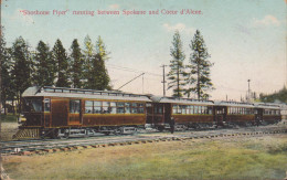 ETATS UNIS WA -WASHINGTON SHOSHONE FLYER RUNNING BETWEEN SPOKANE AND COEUR D'ALENE (ID-IDAHO) TRAIN - Spokane