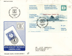 Greenland FDC Souvenir Sheet Hafnia 87 I Denmark 16-10-1987 With Cachet - FDC