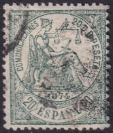 Spain 1874 Sc 204 España Ed 146 Used Rombo De Puntos And Date Cancels - Gebraucht
