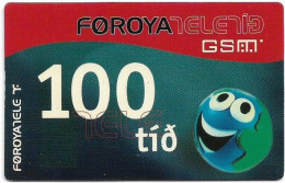 Faroe - Smiling Face, Exp. 31.12.2003, GSM Refill 100Kr, Used - Féroé (Iles)