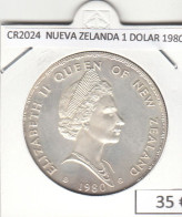 CR2024 MONEDA NUEVA ZELANDA 1 DOLAR 1980 PLATA - Nueva Zelanda