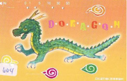 Télécarte Japon * DRAGON L'ESTRAGON DRACHE DRAGÓN DRAGO (664) Zodiaque - Zodiac Horoscope * Phonecard Japan - Zodiac