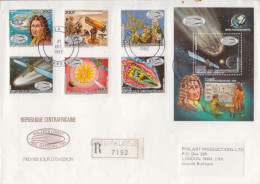 Central Africa Halley's Comet Perforated And Imperforated Sets And SSs And 6 Deluxe Sheets On 4 R Covers - Afrique