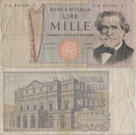 Italy 1000 Lire 1969 P-101a Banknote Europe Currency Italie Italien #5173 - 1.000 Lire