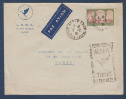 Algérie - 1er Vol Postal  ALGER  TUNIS  3 Février 1936 - Posta Aerea