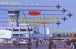 TELECARTE JAPON * MILITAIRY AVION  (651)  Flugzeuge * Airplane * Aeroplano * PHONECARD JAPAN * ARMEE * LEGER VLIEGTUIG - Army