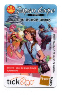 Festival Japan Expo Carte France Tick&toc FNAC Card (F 88 - Sonstige & Ohne Zuordnung