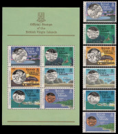 Jungferninseln 1985 - Mi-Nr. 494-499 & Block 23 ** - MNH - Fische / Fish - British Virgin Islands