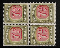 ZA0029a1 - AUSTRALIA  - REVENUE STAMP - SG # Tax Due D126 Block Of 4 -  MINT MNH - Port Dû (Taxe)