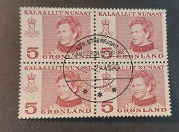 Queen Margrethe II , Block Of 4 Mi.nr 106 - Oblitérés